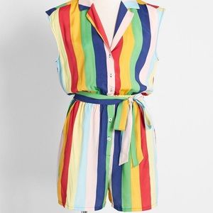 Rainbow Stripe Romper from Modcloth